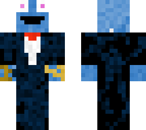 cookie monster / suit +peanutt butter on arms btw