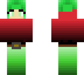 green haired skin