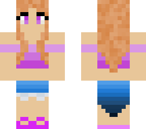 purple beach girl