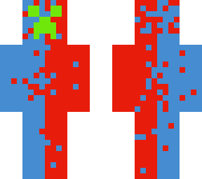 red and blue custom creeper (for editing)