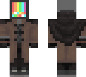 tv head long coat