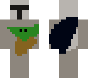 baby yoda and mandolorin with remove helmet