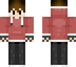 boy with red hoodie and blacke jeans