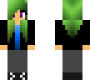 green haired girl