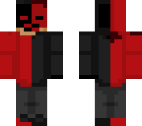 half red half black mask edition