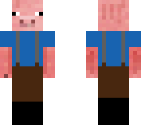 pig in suspenders