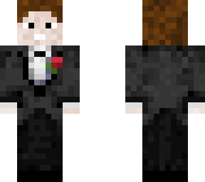 tuxedo man w/ rose