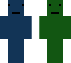 blue at front and green at back