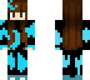 blue fire brown hair girl