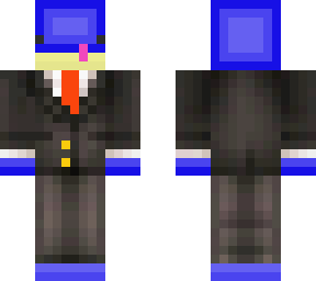blue frog in a suit