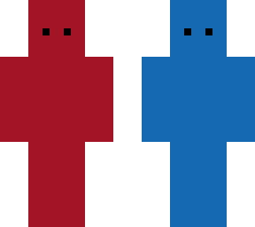 blue red