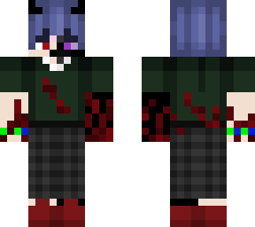 devil blue haired boy