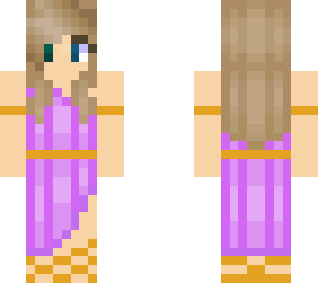 girl with blonde hair in lavender dress