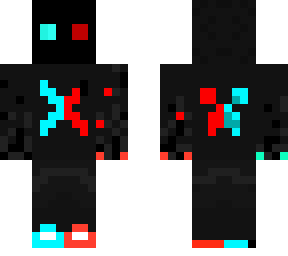 half red and blue