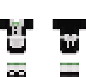 maid dress with green details