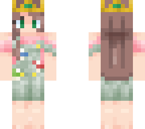 mushroom girl in overalls