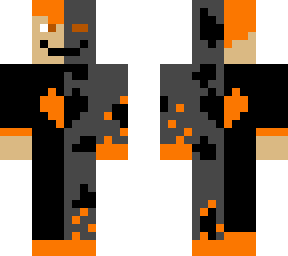 orange black and grey cyborg