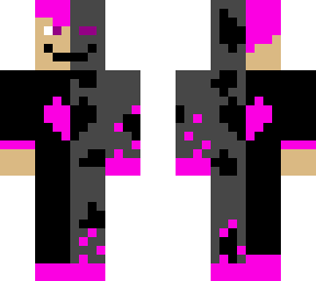 pink black and grey cyborg