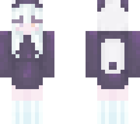 purple panda hoodie <3