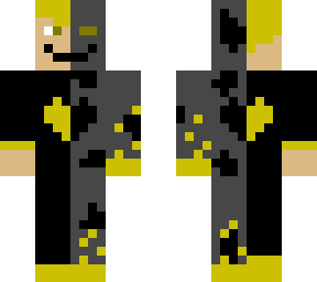 yellow black and grey cyborg