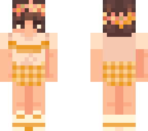 yellow plaid flower girl