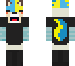 blue and yellow fox