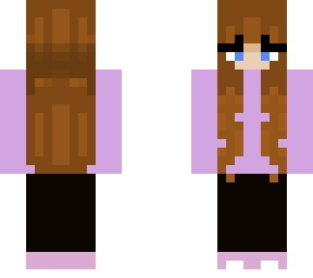brown haired girl with long hair and blue eyes.