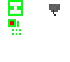 computer (white and lime)