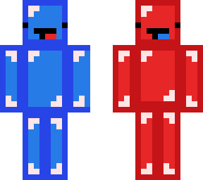 curopted blue and red skepy