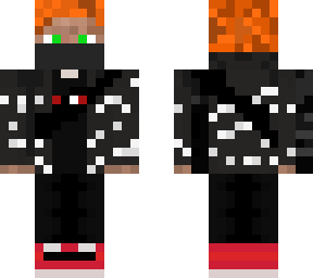 drip steve with red hair and face mask