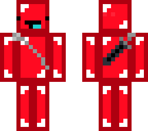 red skeppy with netherite sword.