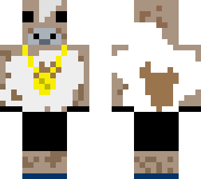 the  brown and white cow thats in the cowgang