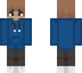 blue hoodie