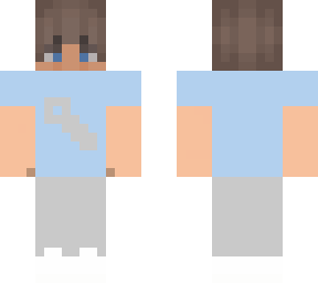 brown haired guy with blue shirt