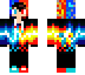 ice & fire boy  with hood