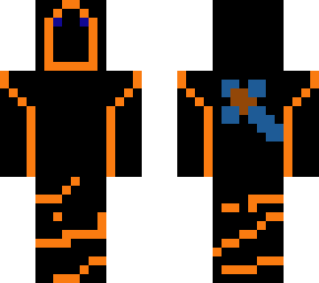 orange guy with diamond sword