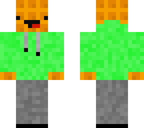 waffle in green hoodie