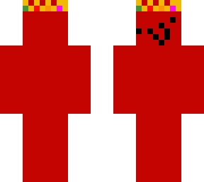 a smiling red man thats a king