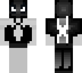 black and white spider man