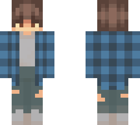 blue flannel - brown eyes