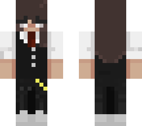 brown hair girl with white eyes