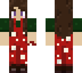 brunette mushroom overalls