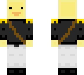 duck in uniform with horns