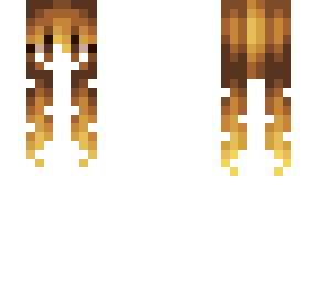 female hb - brunette ombre gold pigtails