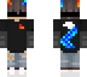 fire and water demon boy