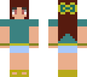 gold & cyan bow