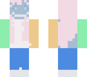 pink hair blue girl