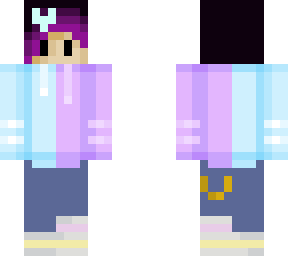 black purple short hair girl