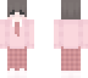 pink plaid with tie