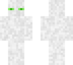 white enderman with green eyes